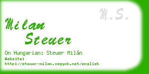 milan steuer business card